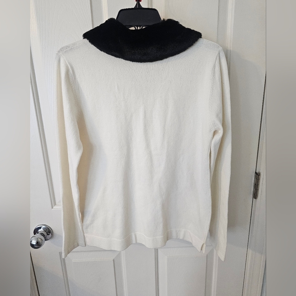 Marisa Christina Perisian Removable Faux Fur Sweater Size S - Picture 5 of 6